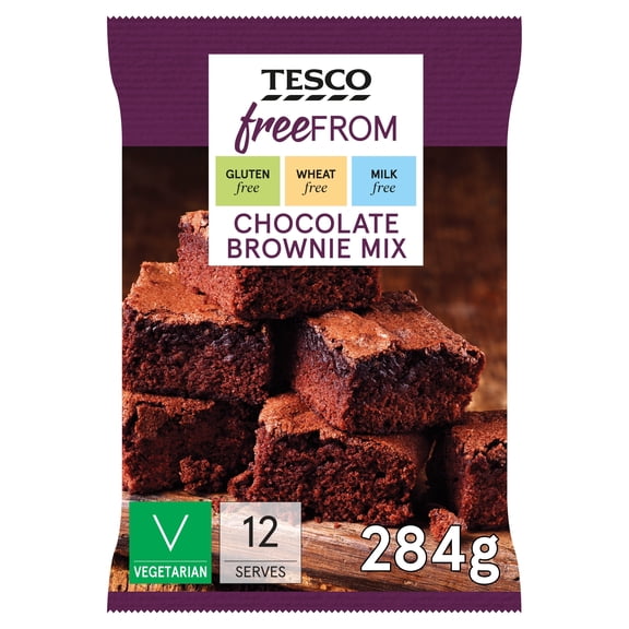 Tesco Free From Chocolate Brownie Mix 284G, Imported from Britain