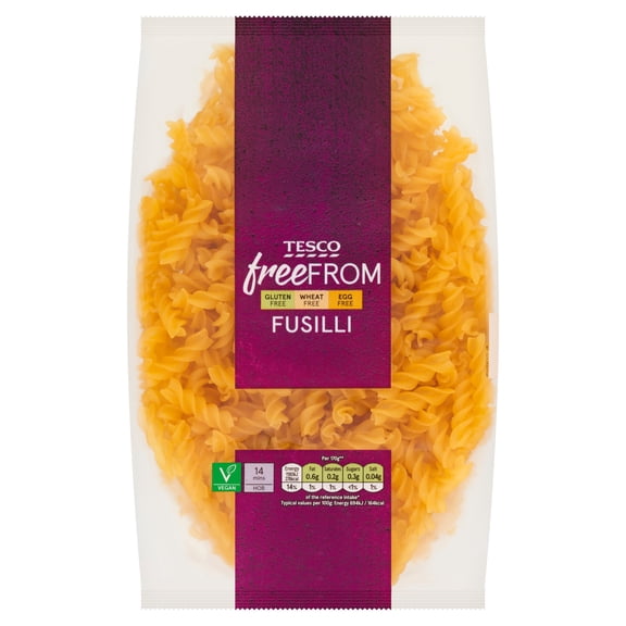 Tesco Free From Fusilli 500g, Imported from Britain