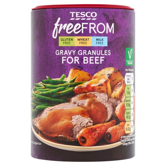 Tesco Free From Gravy Granules For Beef 170g, Imported from Britain