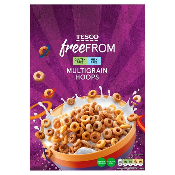 Tesco Free From Multigrain Hoops 300G., Imported from Britain