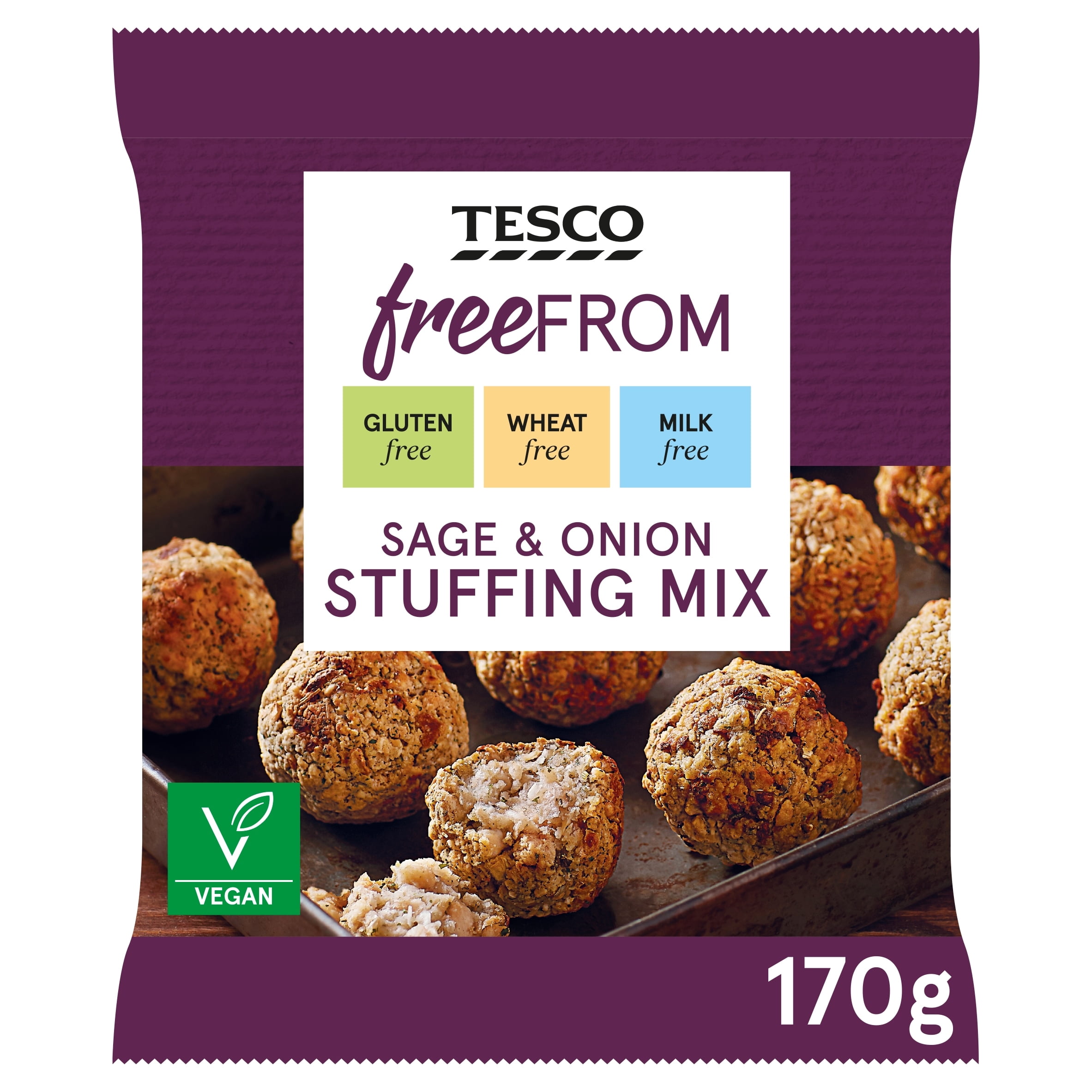 Tesco Free From Sage & Onion Stuffing 170G, Imported from Britain