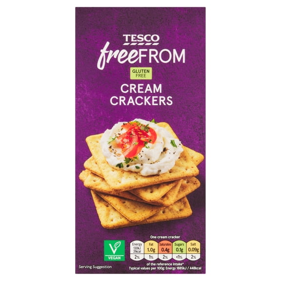 Tesco Free from cream crackers 137g, Imported from Britain