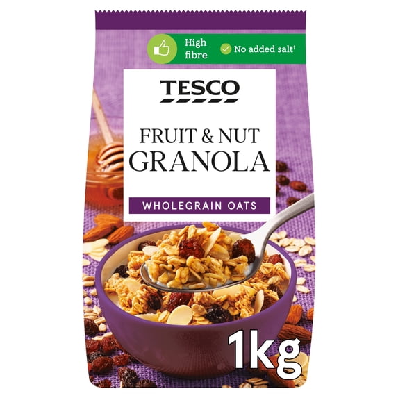 Tesco Fruit & Nut Granola 1Kg, Imported from Britain