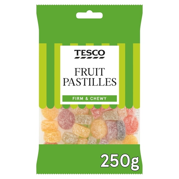 Tesco Fruit Pastilles Sweets 250G, Imported from Britain