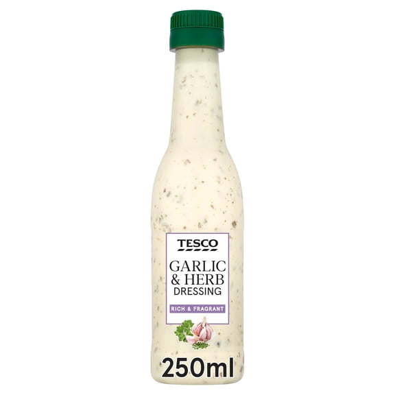 Tesco Garlic & Herb Dressing 250Ml, Imported from Britain