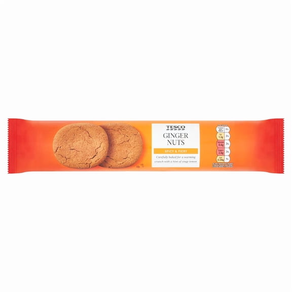 Tesco Ginger Nut Biscuits 300G, Imported from Britain
