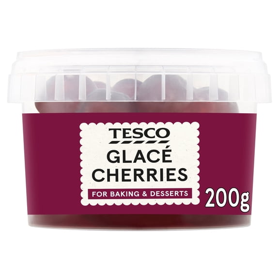Tesco Glace Cherries 200G, Imported from Britain