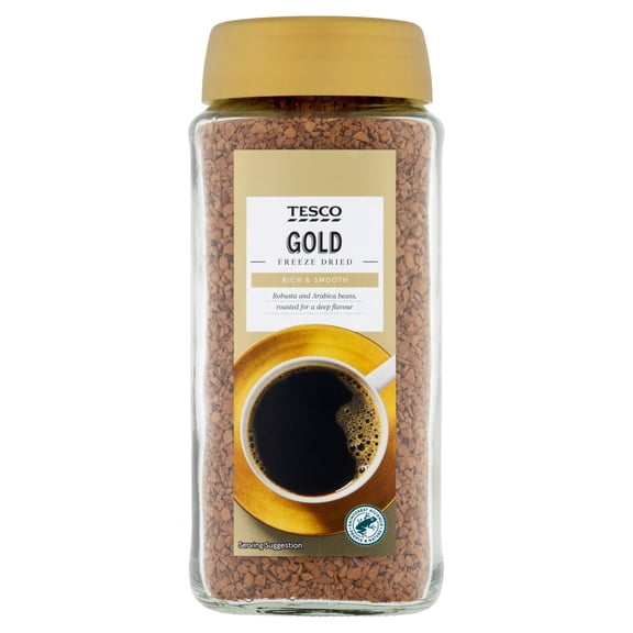 Tesco Gold Instant Coffee 200G, Imported from Britain