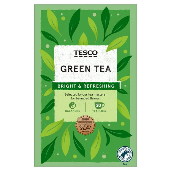 Tesco Green Tea 20 Pack 50g, Imported from Britain
