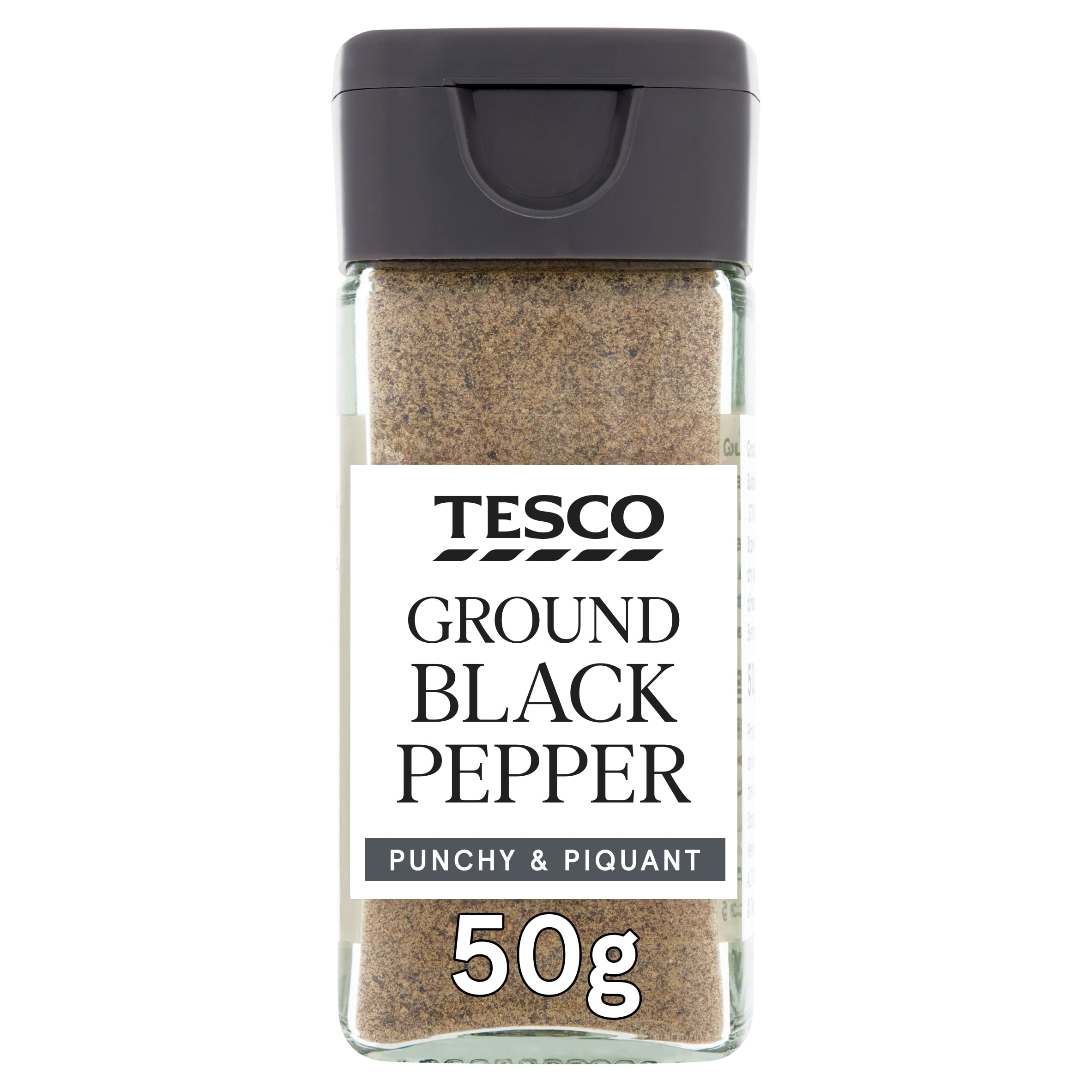 Tesco Ground Black Pepper 50G, Imported from Britain