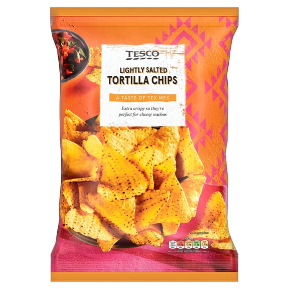 Tesco Lightly Salted Tortilla Chips 175G, Imported from Britain