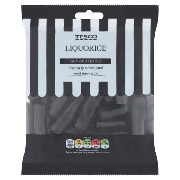 Tesco Liquorice 250G, Imported from Britain
