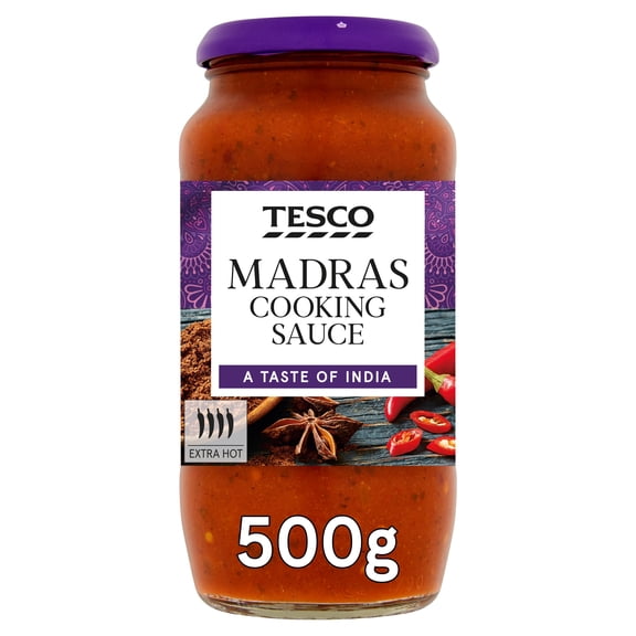 Tesco Madras Cooking Sauce 500G, Imported from Britain