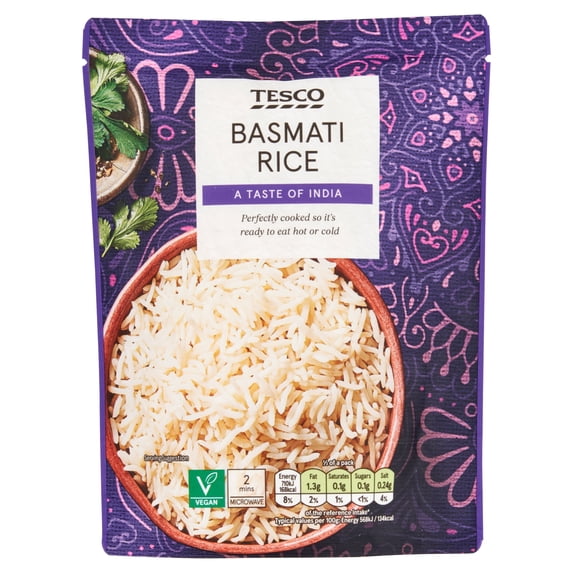 Tesco Microwave Basmati Rice 250G, Imported from Britain