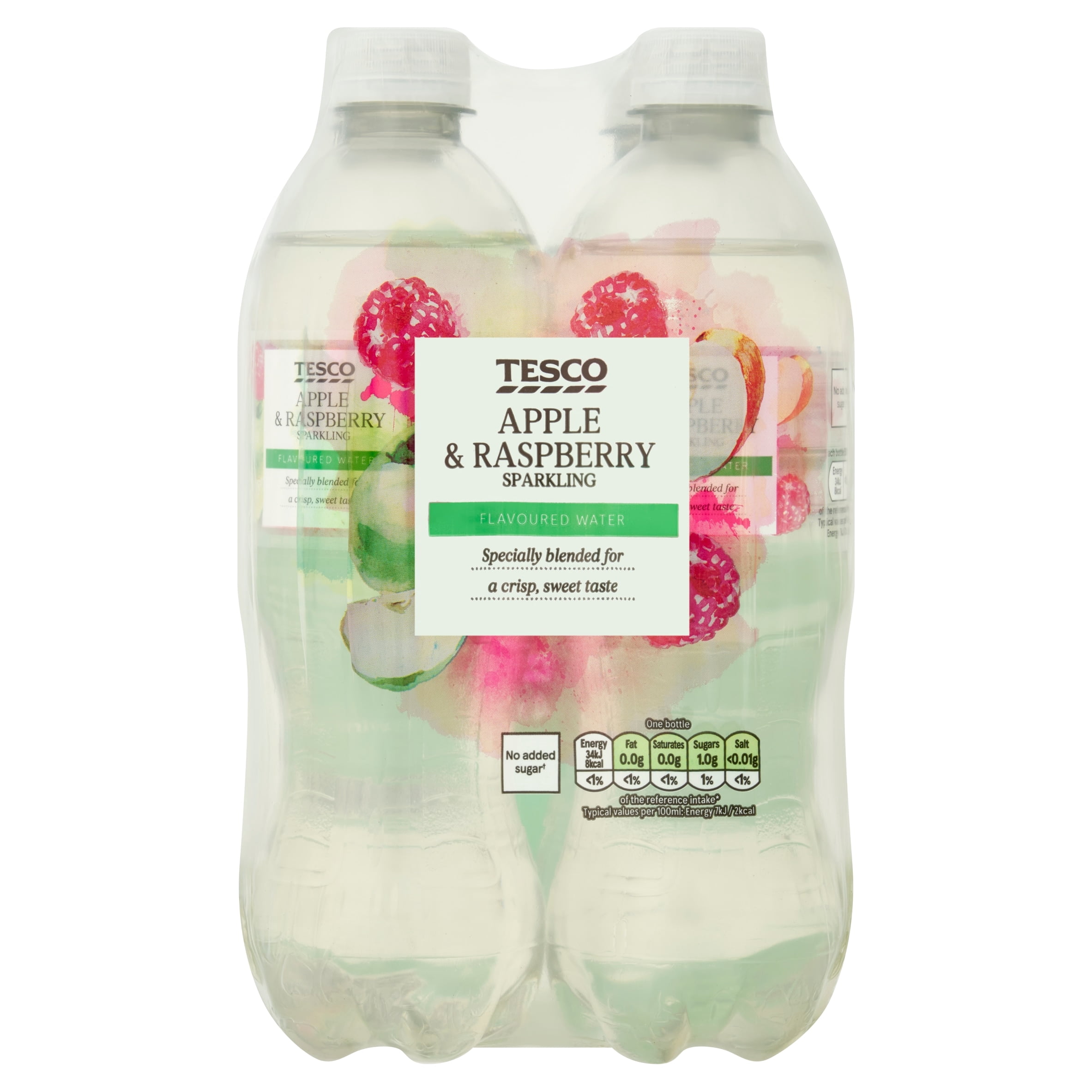 Tesco Yogurt Raspberry Tesco No Added Sugar Apple & Raspberry Sparkling Flavoured Water 4 x ...