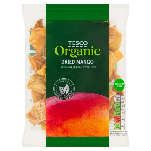Tesco Organic Dried Mango 100G, Imported from Britain
