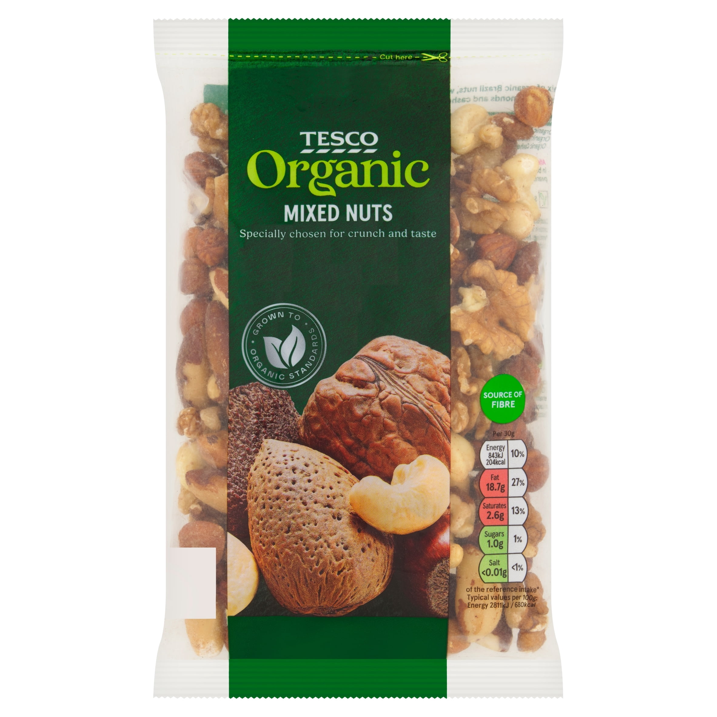 Tesco Organic Mixed Nuts 250G, Imported from Britain