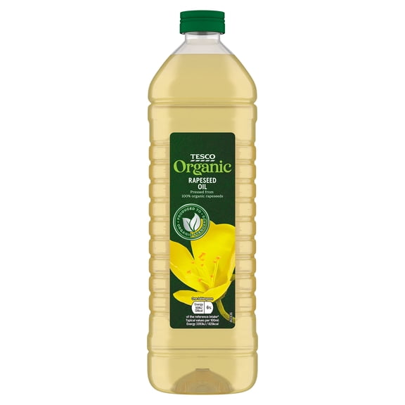Tesco Organic Rapeseed Oil 1L, Imported from Britain