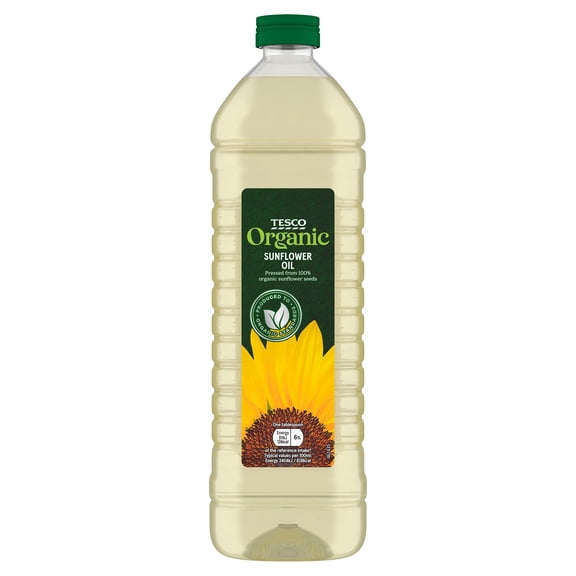 Tesco Organic Sunflower Oil 1L, Imported from Britain