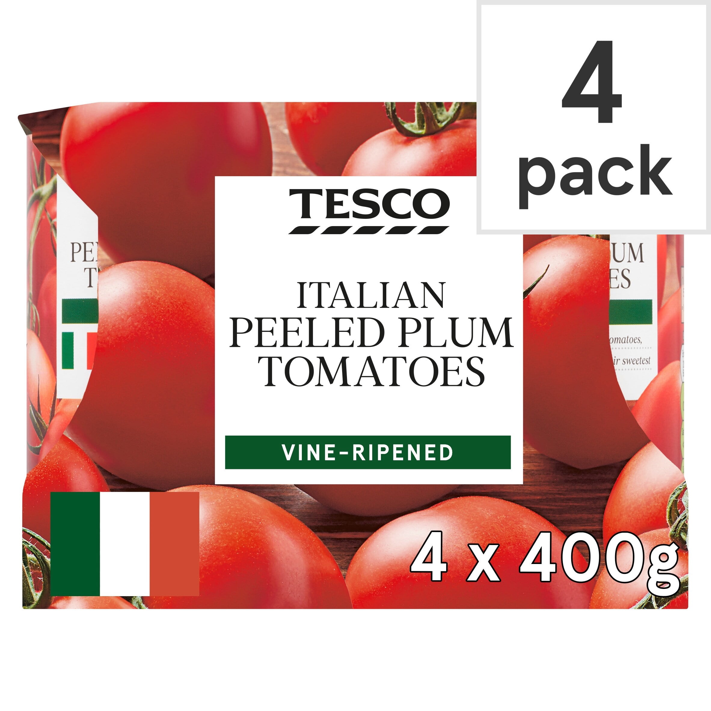 Tesco Peeled Plum Tomatoes 4X400g, Imported from Britain