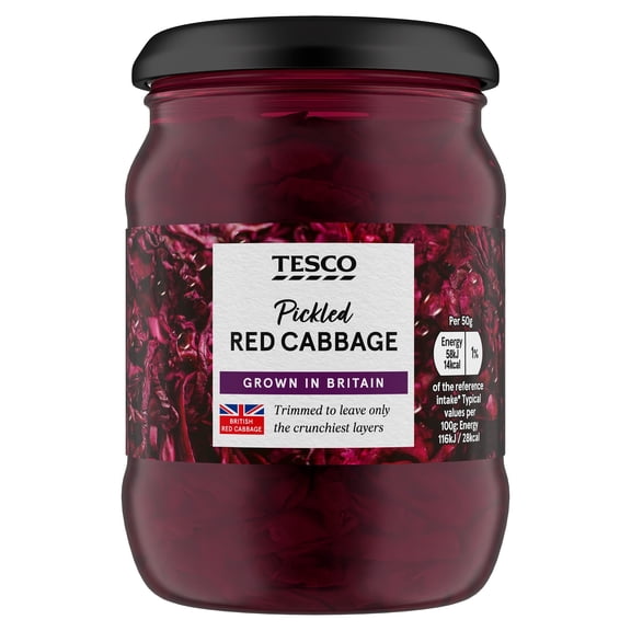 Tesco Pickled Red Cabbage 340G, Imported from Britain