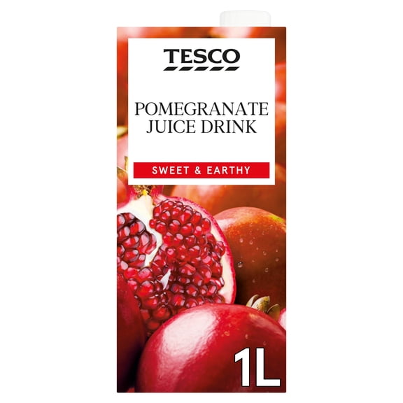 Tesco Pomegranate Juice Drink 1L, Imported from Britain