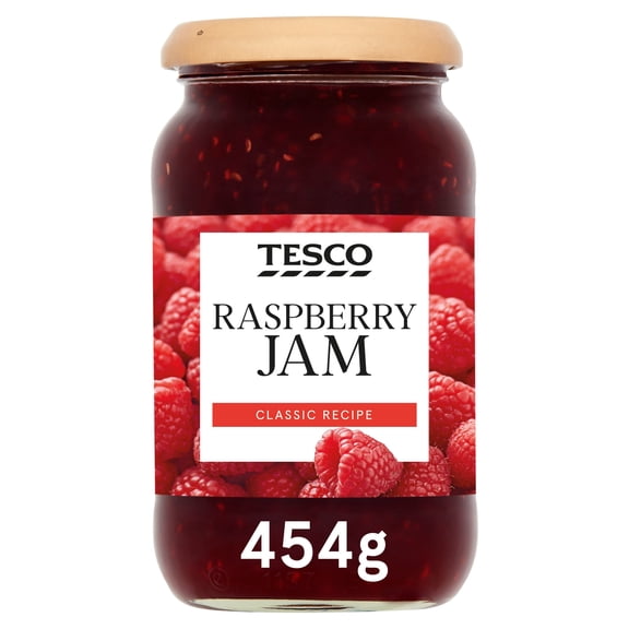 Tesco Raspberry Jam 454G, Imported from Britain
