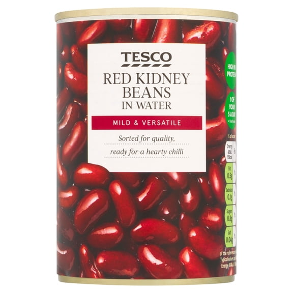 Tesco Red Kidney Beans In Water 400G, Imported from Britain