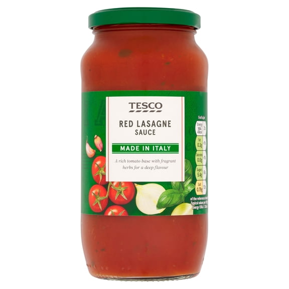 Tesco Red Lasagne Pasta Sauce 500G, Imported from Britain