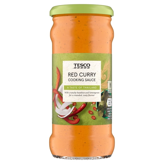 Tesco Red Thai Curry Cooking Sauce 340G, Imported from Britain