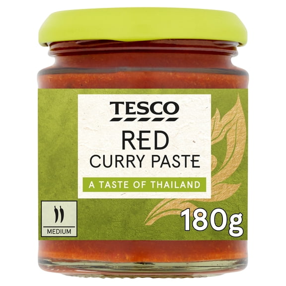 Tesco Red Thai Curry Paste 180g, Imported from Britain