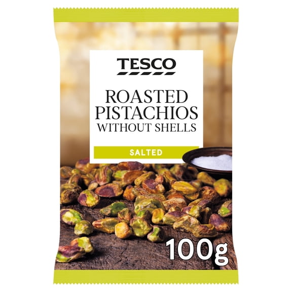 Tesco Roasted Pistachios Without Shells - Salted 100g, Imported from Britain