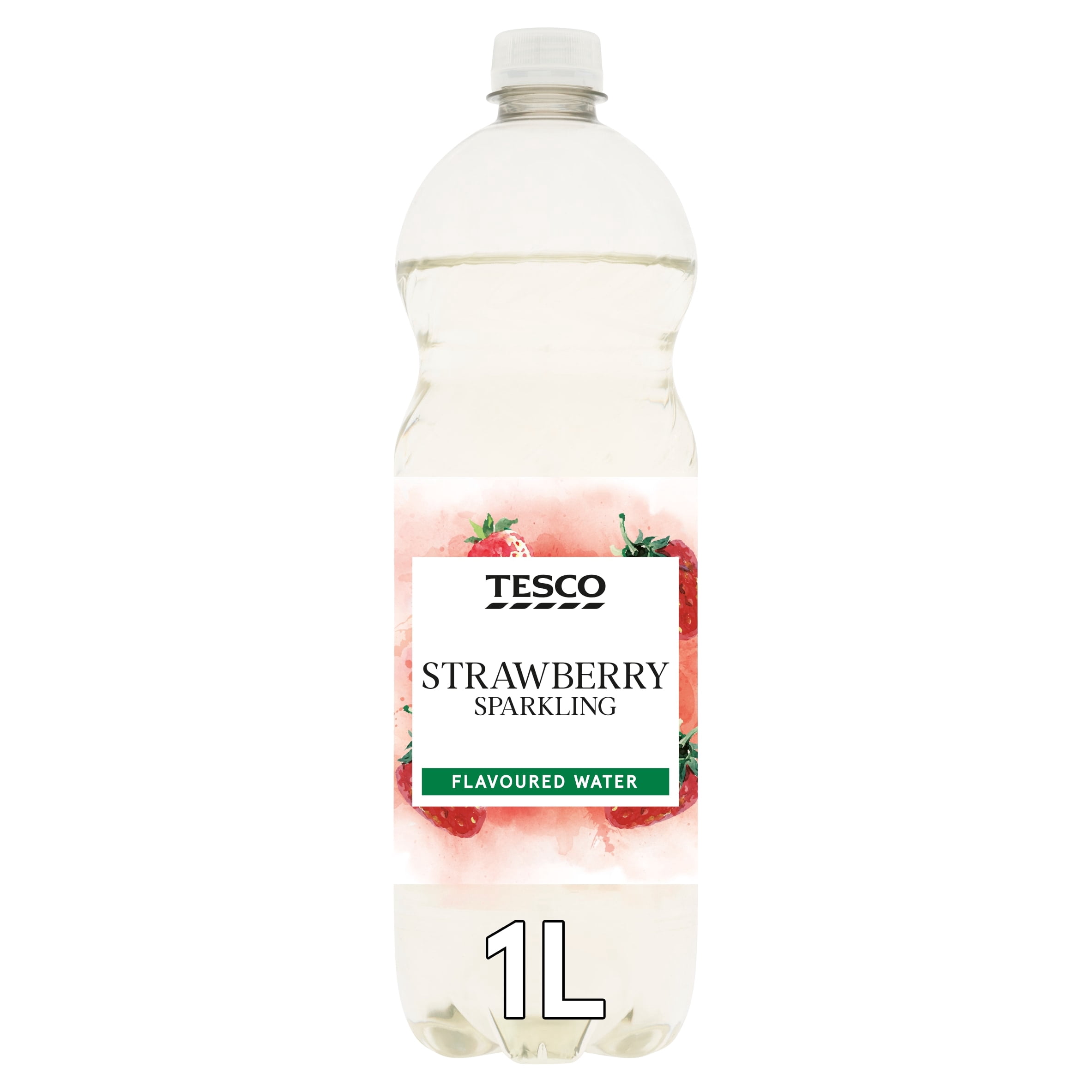 Tesco Sparkling Flavoured Water - Strawberry 1 Litre, Imported from Britain