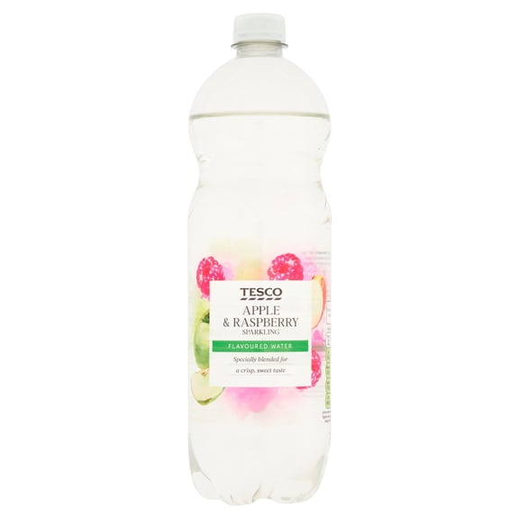 Tesco Sparkling Water Apple & Raspberry 1 Litre, Imported from Britain
