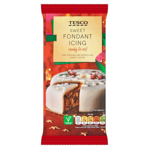 Tesco Sweet Fondant Icing Ready To Roll 500g, Imported from Britain