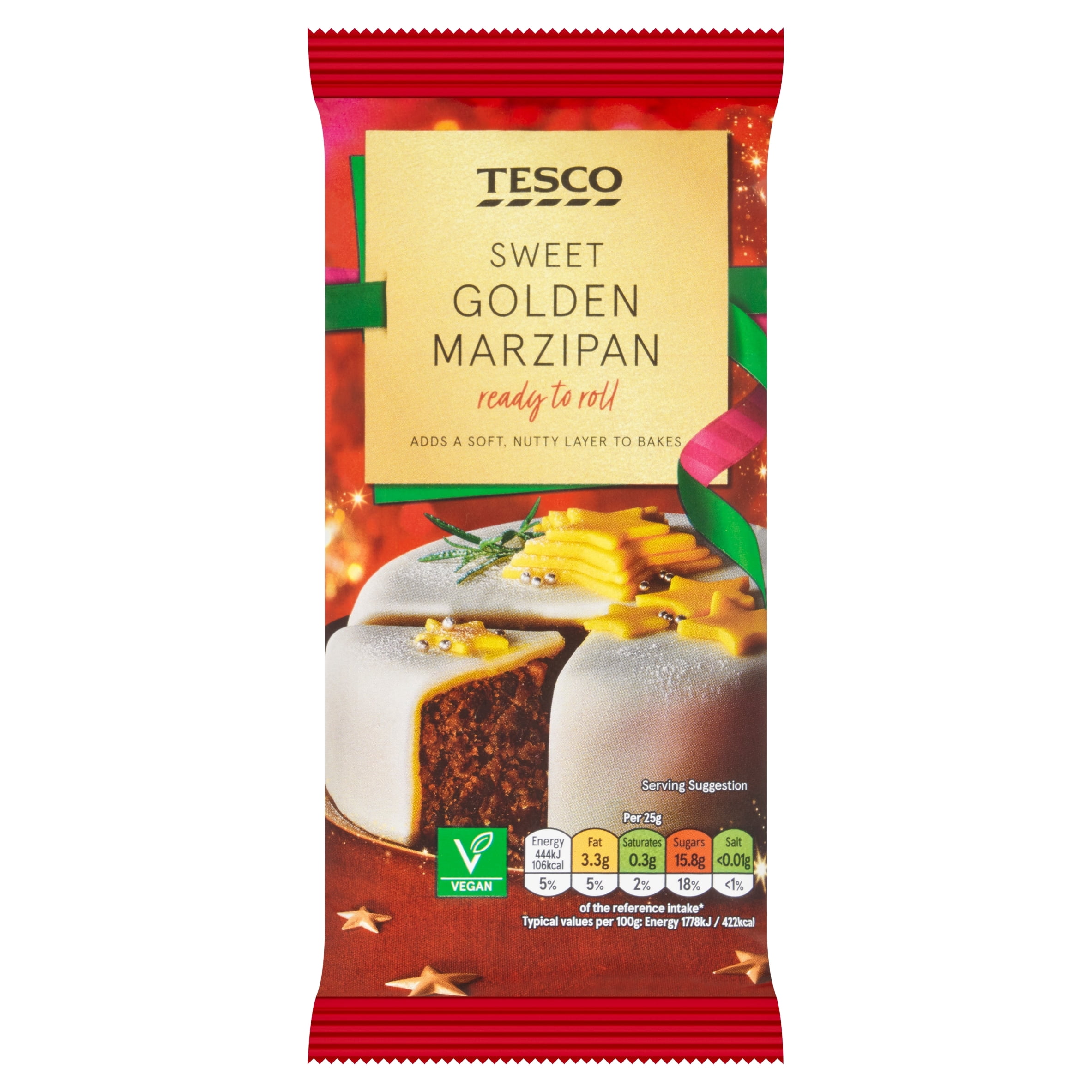 Tesco Sweet Golden Marzipan Ready to Roll 500g, Imported from Britain