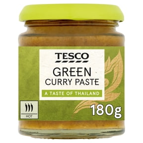 Tesco Thai Green Curry Paste 180g, Imported from Britain