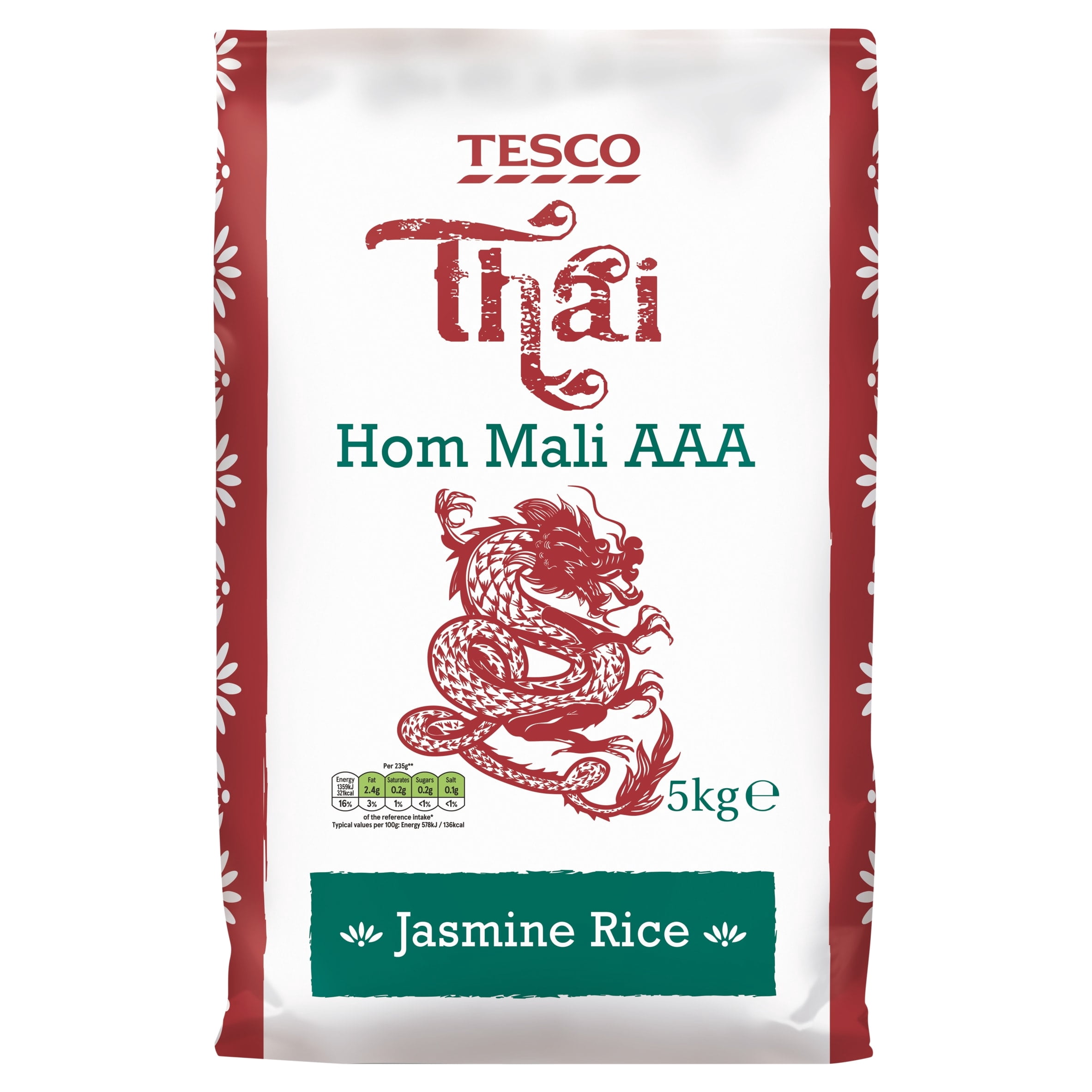 Super Aaa Rice Tesco Thai Hom Mali Aaa Jasmine Fragrant Rice 5Kg, Imported from ...
