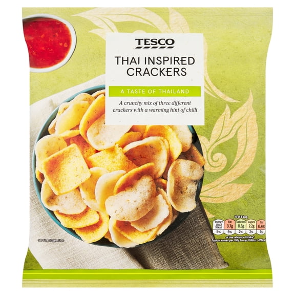 Tesco Thai Inspired Crackers 60G, Imported from Britain