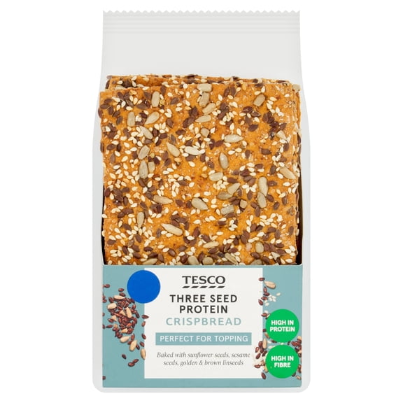 Tesco Three Seed Protein Crispbread 180g, Imported from Britain