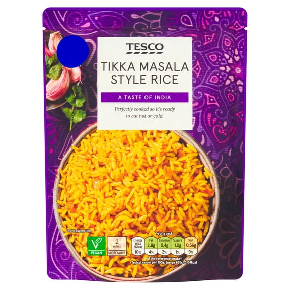 Tesco Tikka Masala Style Rice 250g, Imported from Britain