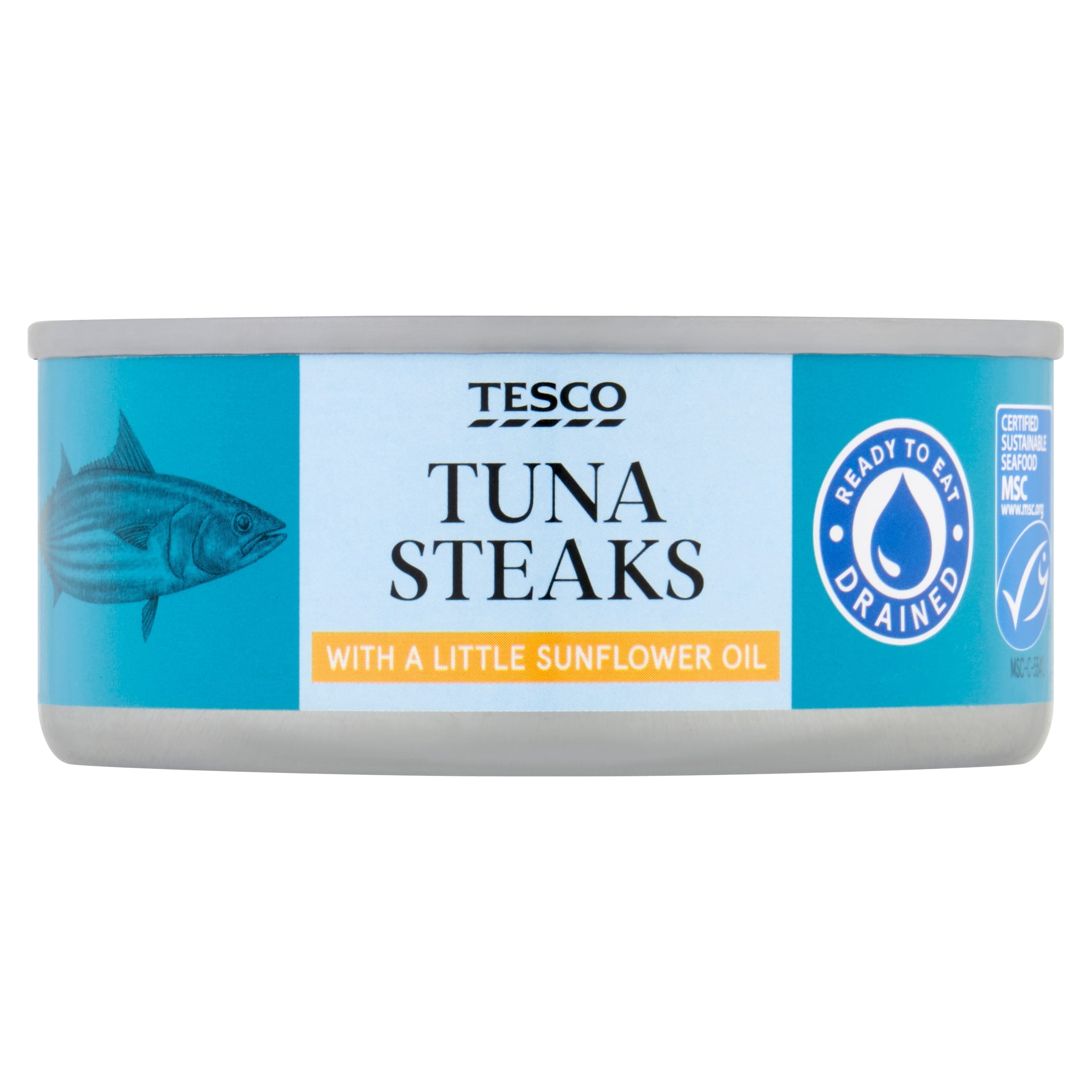 Tesco Tuna Steaks with a Little Sunflower Oil 110g, Imported from Britain