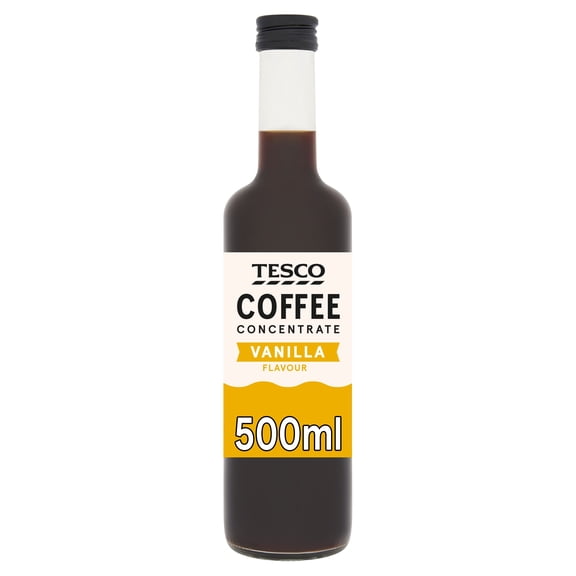 Tesco Vanilla Flavour Coffee Concentrate 500ml, Imported from Britain
