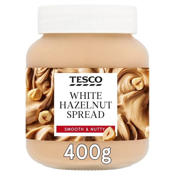Tesco White Hazelnut Spread 400g, Imported from Britain