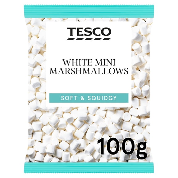 Tesco White Mini Marshmallows 100G, Imported from Britain