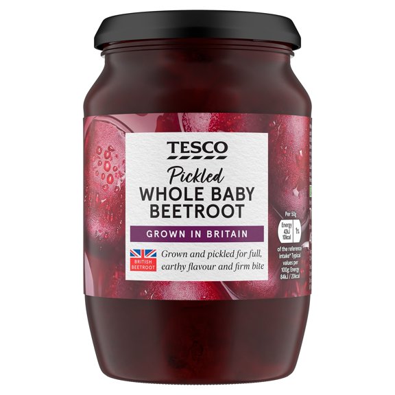 Tesco Whole Baby Beetroot Vinegar 710G, Imported from Britain