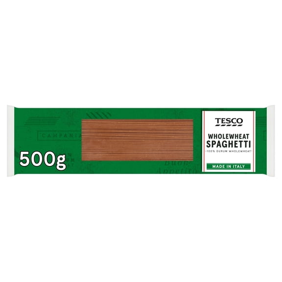 Tesco Whole Wheat Spaghetti 500G, Imported from Britain