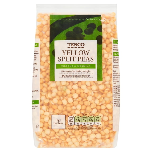 Tesco Yellow Split Peas 500G, Imported from Britain