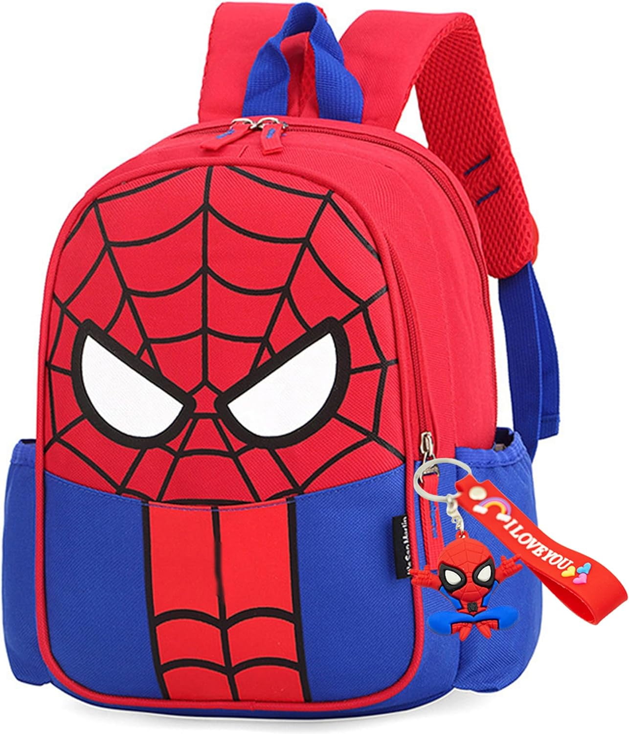 Tesefe Age 3-6 Unisex Spider Man School Backpack, Red Black