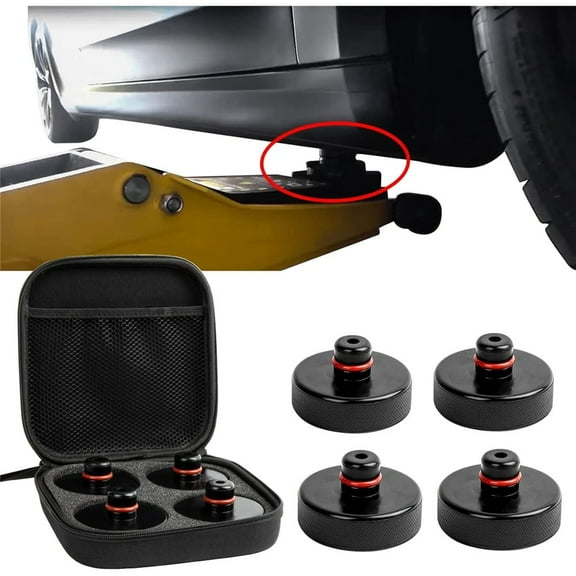 For Tesla 3/Y/X/S - Lifting Jack Pucks For Tesla Model 3 Y X S Accessories Quick Floor Jack Stand Rubber Pad Car Tire Lift Jack Point Protect Blocks Jack Parts Kit 4 Packs Black